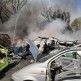 Pożar w zakładzie demontażu pojazdów