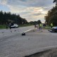 Wypadek z udziałem  dwóch samochodów i motocyklisty na DK22