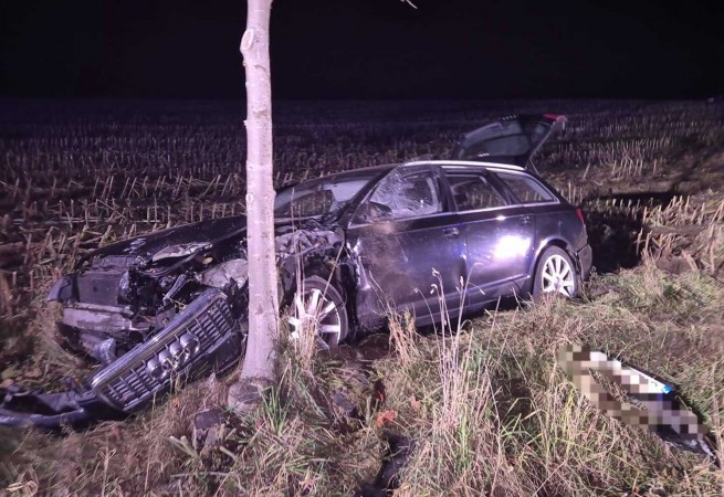 Kolizja w rejonie Zalesia - zablokowana droga wojewódzka nr 235