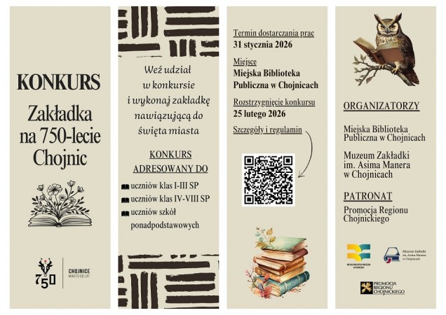 Weź udział w konkursie 'Zakładka na 750-lecie Chojnic'