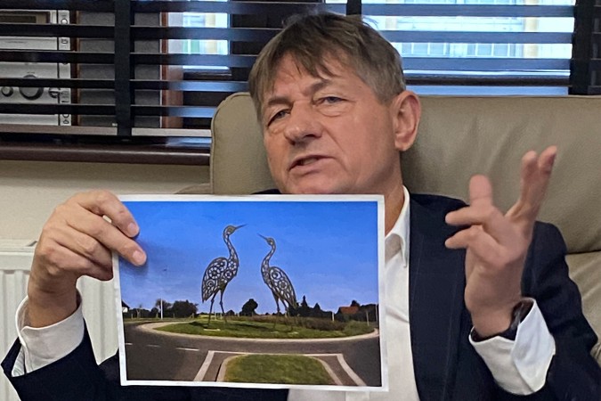 Żurawie wylądują na rondzie w Gminie Chojnice?