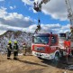 Ćwiczenia strażaków z wykorzystaniem sprzętu wysokościowego
