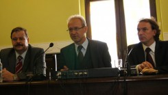Od lewej: starosta Stanisław Skaja, wiceminister Ryszard Stachurski, członek zarządu powiatu Marek Szczepański.