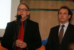 Witold Fryca i Marek Szczepański na konwencji wyborczej PO w 2010 roku.