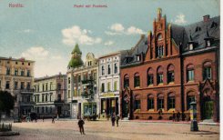 Chojnice – Rynek. Widok na pocztę. Ok. 1900 r.