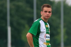 Tomasz Bejuk - jeden z najnowszych nabytków Chojniczanki strzelił bramkę w meczu z Krajną.