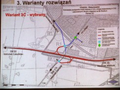 Jednym z efektów prac firmy Trafik były warianty węzła Nieżychowice. Fot. z prezentacji w UM z 06/2012. 