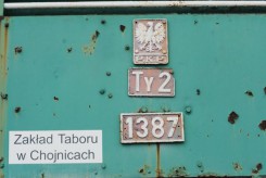Tabliczka znamionowa na TYmku - parowozie z chojnickiej lokomotywowni.