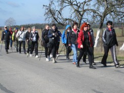 Na trasie pierwszego marszu z cyklu Grand Prix Charzykowy - Funka. Marzec 2012 