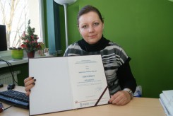 Agnieszka Kortas - Koczur nie ukrywała radości z certyfikatu, który jest ważny dla niej, ale przede wszystkim dla ośrodka, któremu szefuje.