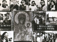 Okolicznościowa pamiątka z uroczystości religijnych w parafii MBKP w Chojnicach 13 kwietnia 1989 r.