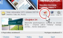 Klikając na ikonkę PLUS uruchomisz radio RCh+ przez internet.