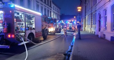Nocny pożar  budynku przy ul.  Młyńskiej (FOTO)