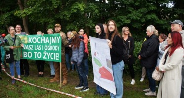 Mówią 'NIE' zbiornikowi retencyjnemu. W Chojnicach odbył się protest przeciwko jego budowie