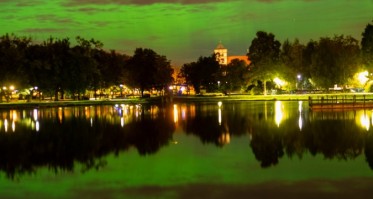 Zorza polarna nad Chojnicami (FOTO)