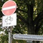 Muenster. Zakaz wjazdu nie dotyczy rowerzystów.
