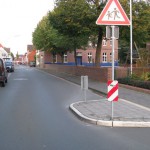 Zwężenie ulicy w Emsdetten.