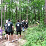 Ścieżka edukacyjna w lesie pod Klosnowem.
