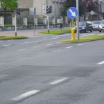 Skrzyżowanie ulic Kościerskiej, Młodzieżowej i Obr. Chojnic.