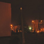 Ulica Jana Pawła II wieczorem.